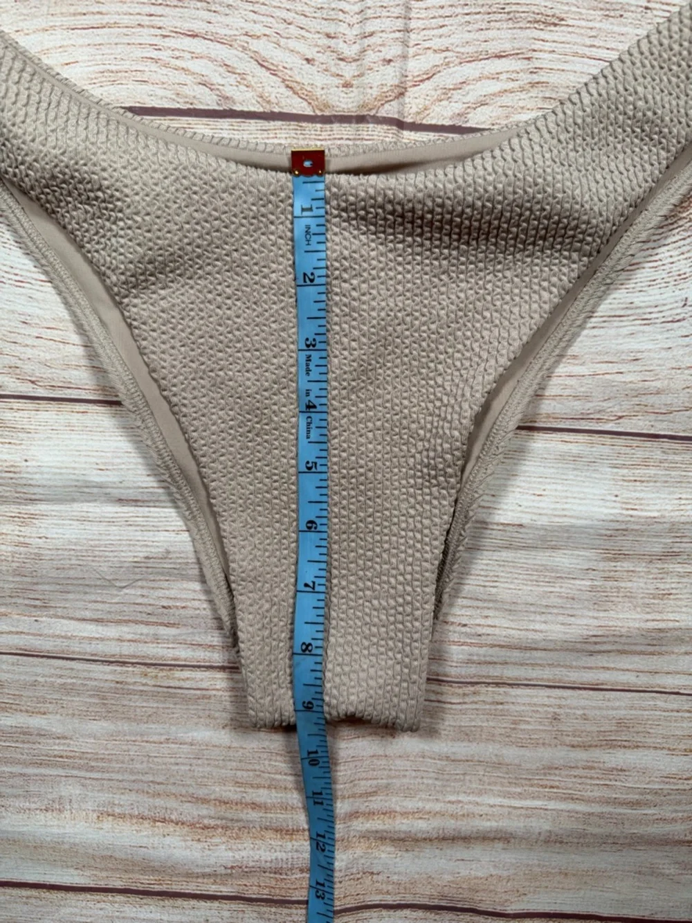 Monday Swimwear Textured Taupe Bikini Bottoms